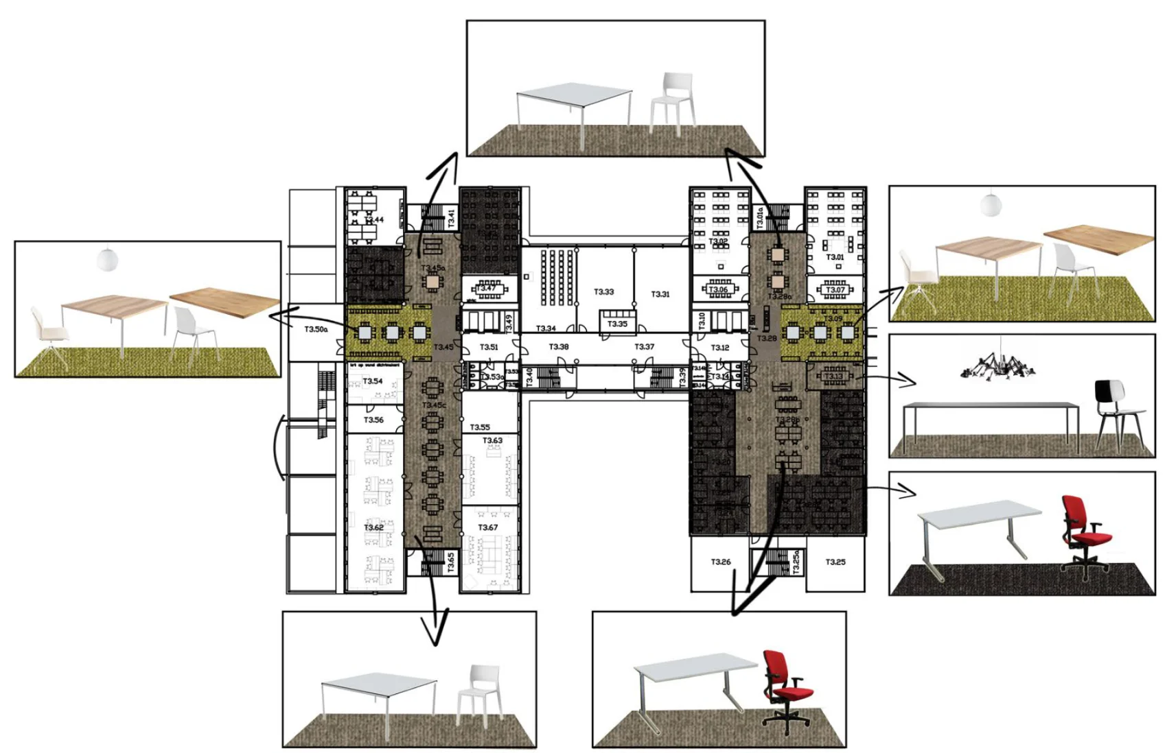 Circulair Interieurontwerp - plattegrond